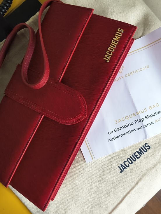 Jacquemus Handbags - NEW Jacquemus Le Bambino Long Red Shoulder Bag With COA Dust Bag + Strap- medium